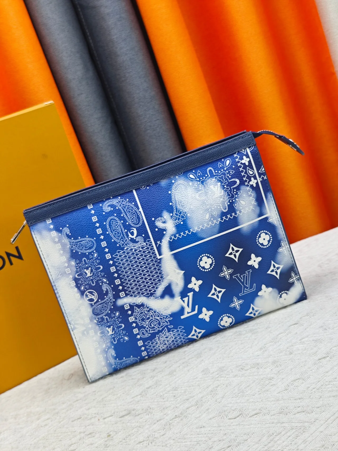 Louis Vuitton Canvas Zip Pouch in Blue · view 1