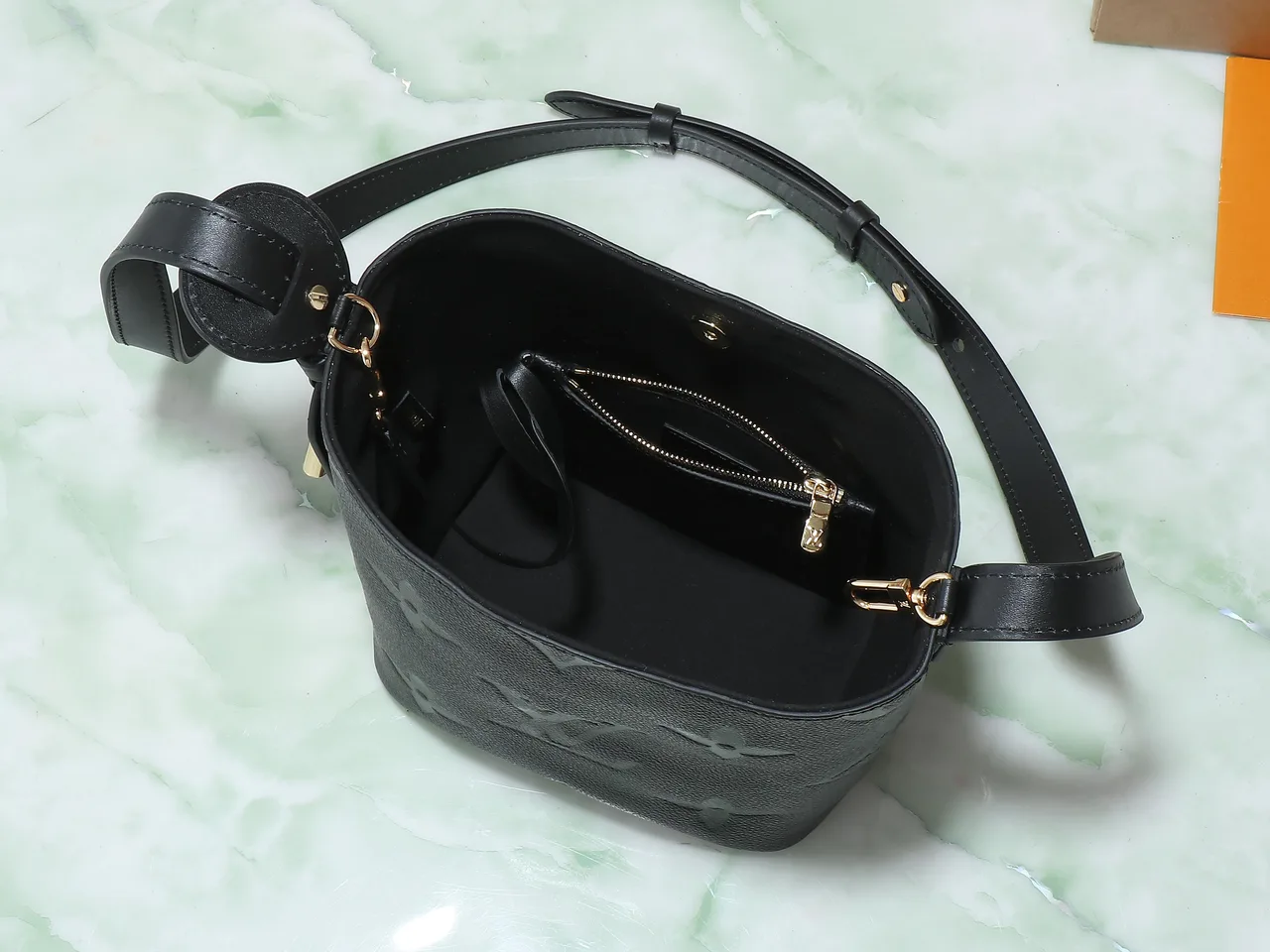 Louis Vuitton Canvas Smooth All In BB Bucket Bag in Black · view 7