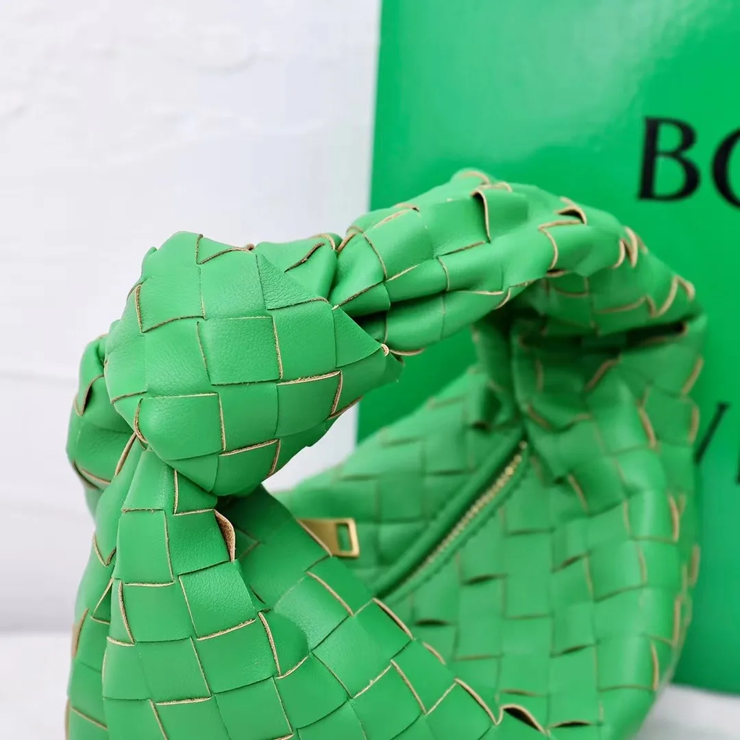 Bottega Veneta Sheepskin Woven Hobo Bag in Green · view 4