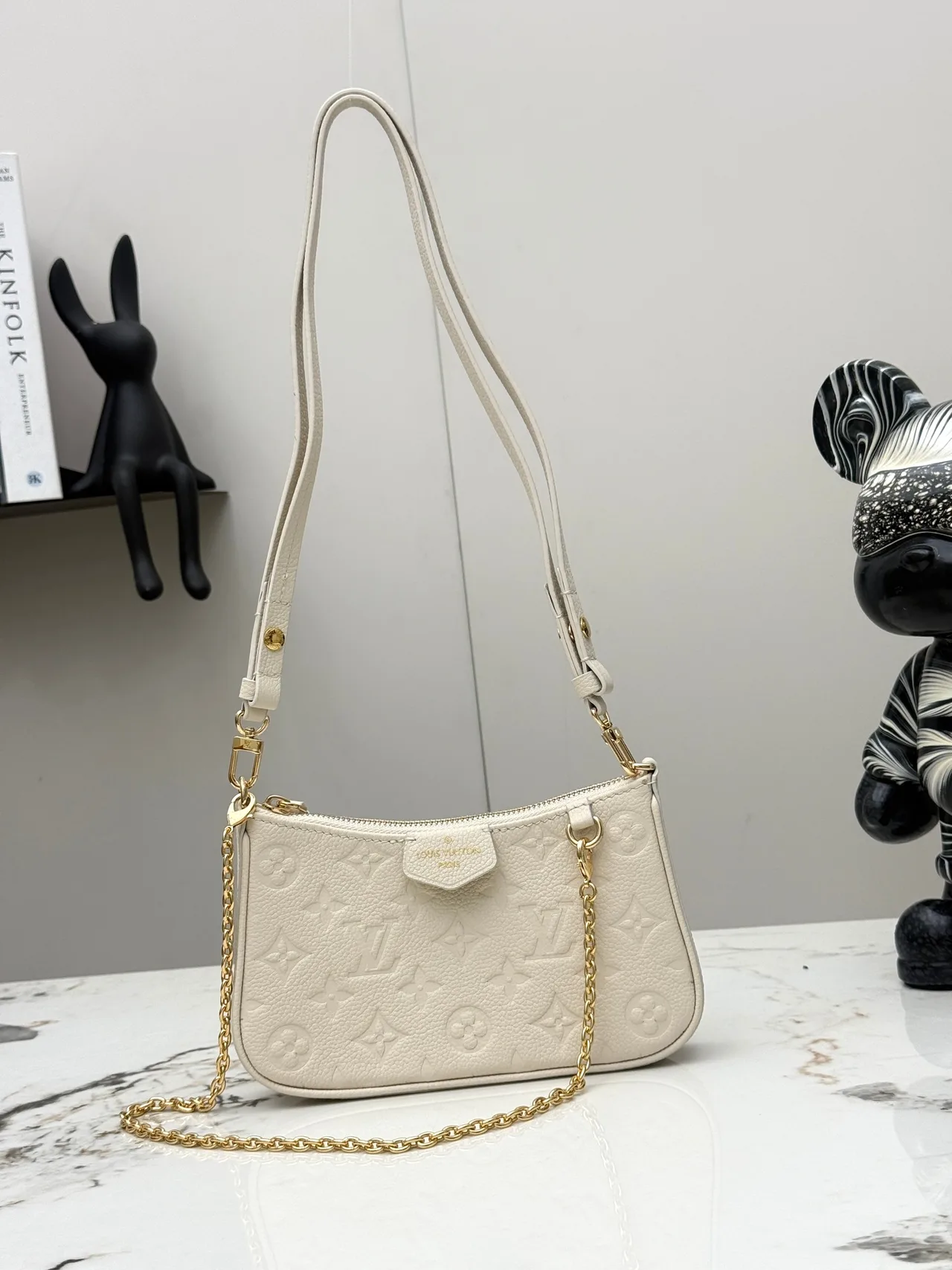 Louis Vuitton Leather Smooth Hobo Bag in Cream · view 1
