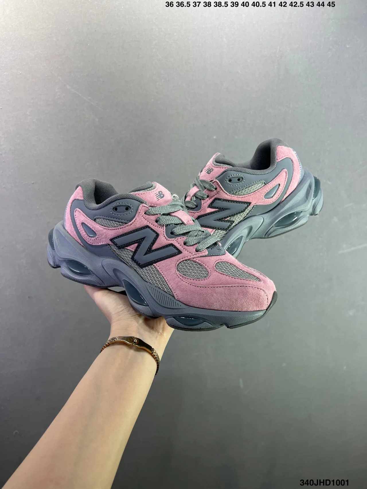 New Balance Panelled Sneakers in Pink · view 5