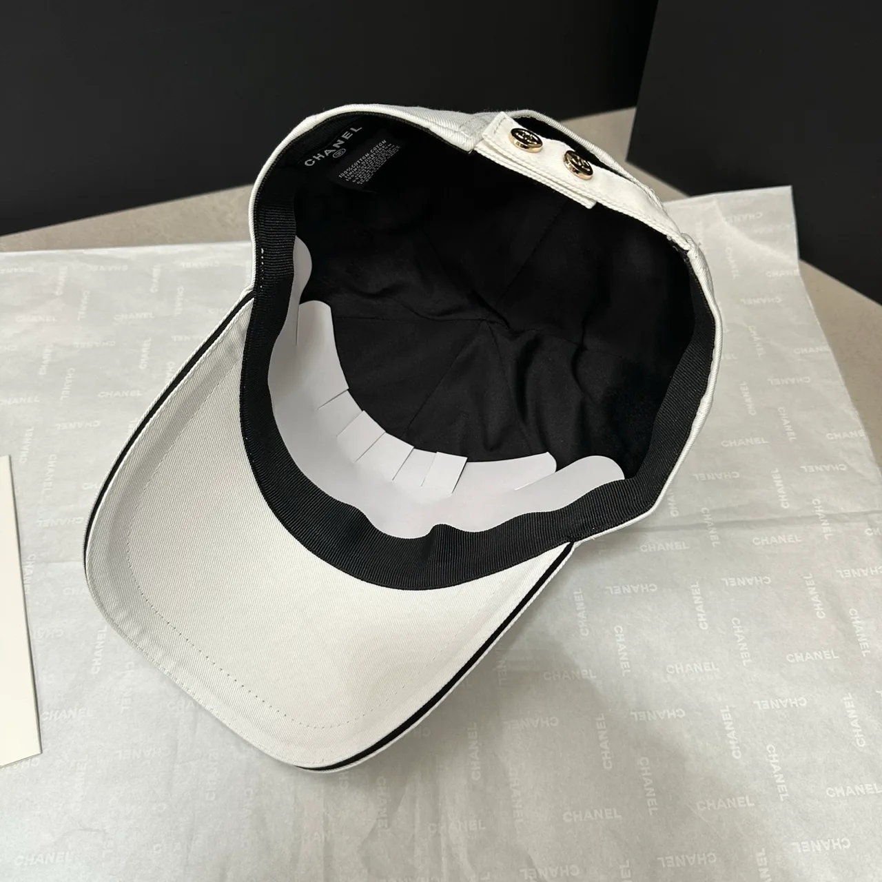 Chanel CC Baseball Cap in Black & White · view 5
