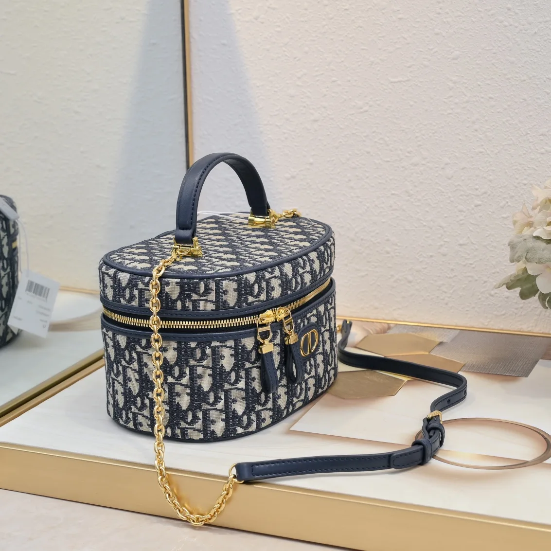 Dior Monogram Zip Vanity Case in Blue · view 2
