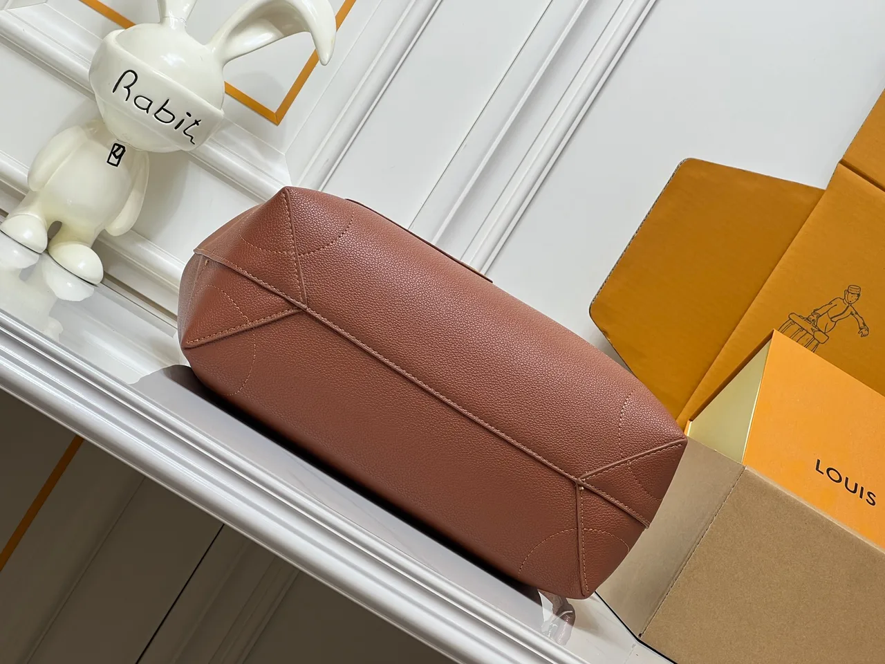 Louis Vuitton Cowhide Smooth Top-Handle Bag in Brown · view 7