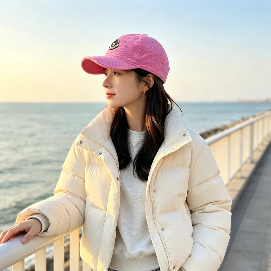 Moncler Baseball Cap in Pink · view 2
