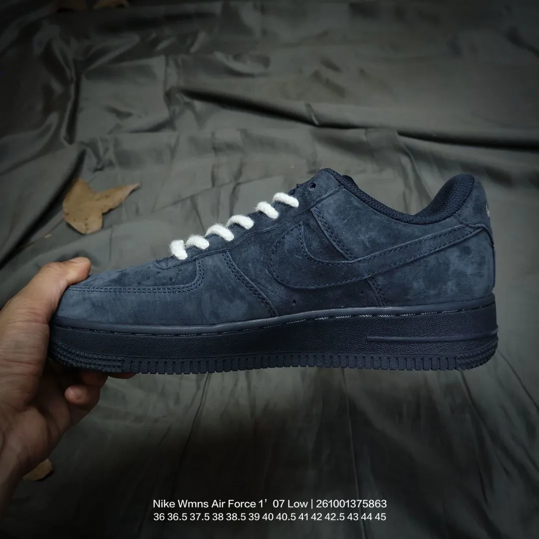 Nike Suede-Look Low-Top Sneakers in Blue · view 4