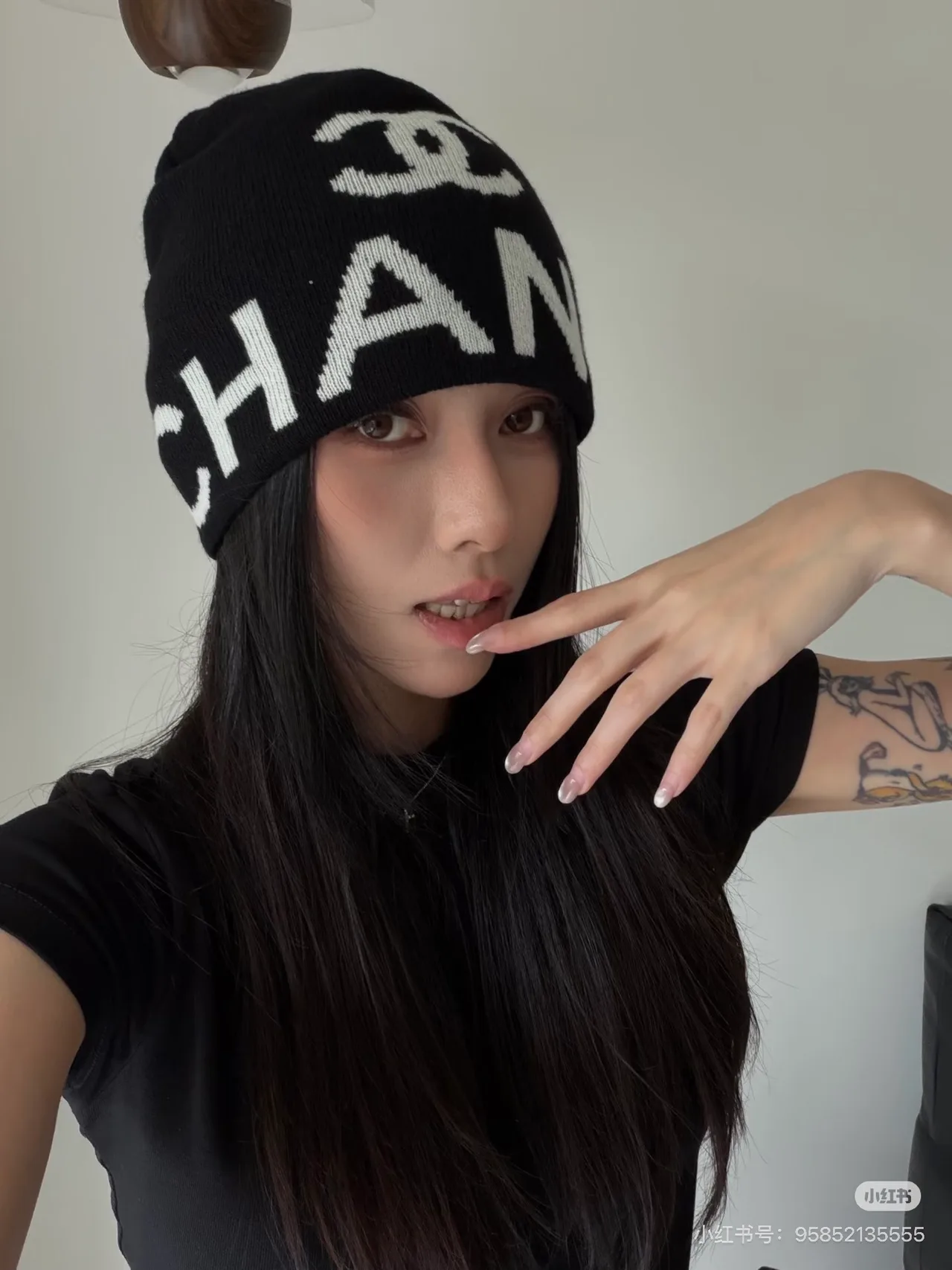Chanel Beanie in Black · view 2