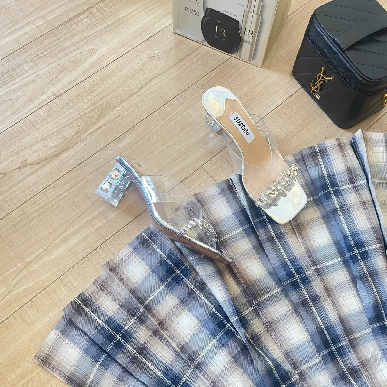STACCATO Transparent Heel Mules in Clear · view 3