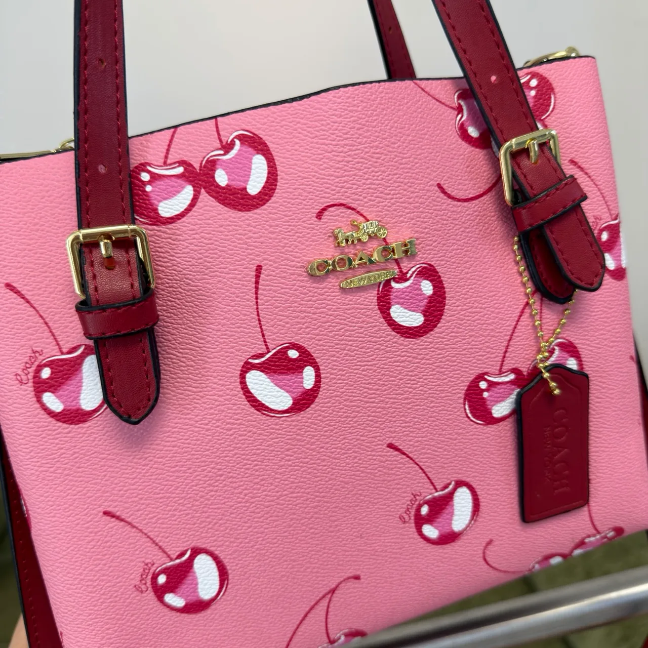 Coach 2030 Tote in Beige & Black & Pink & Grey & Brown · view 5