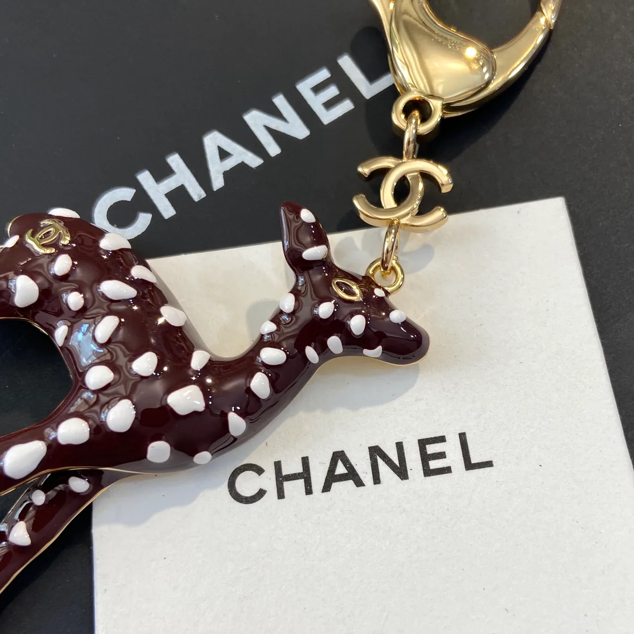 Chanel Deer key charm in Brown & Gold · view 4