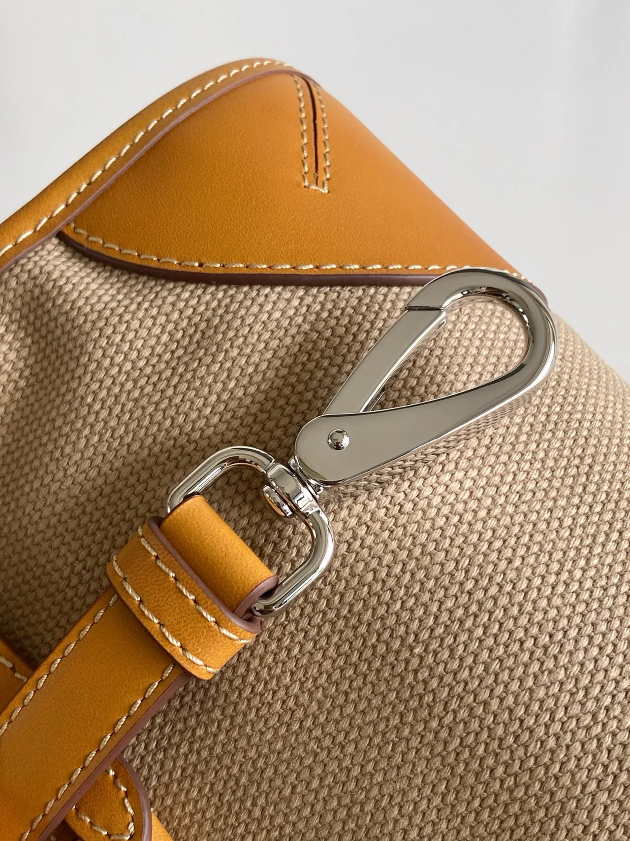 Prada Cowhide Belted Tote in Beige · view 7