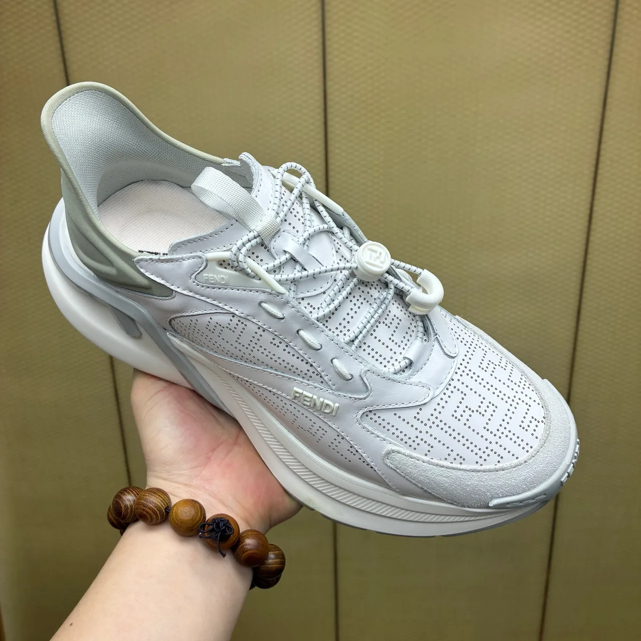 Fendi FF-Panel Sneakers in Black & White · view 5