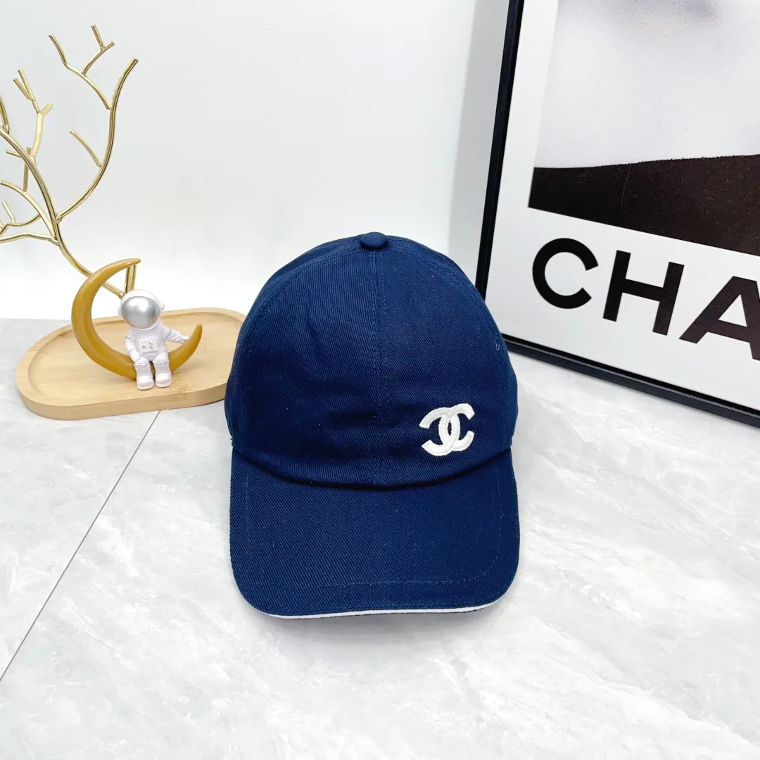 Chanel Embroidered Baseball Cap in Blue · view 5