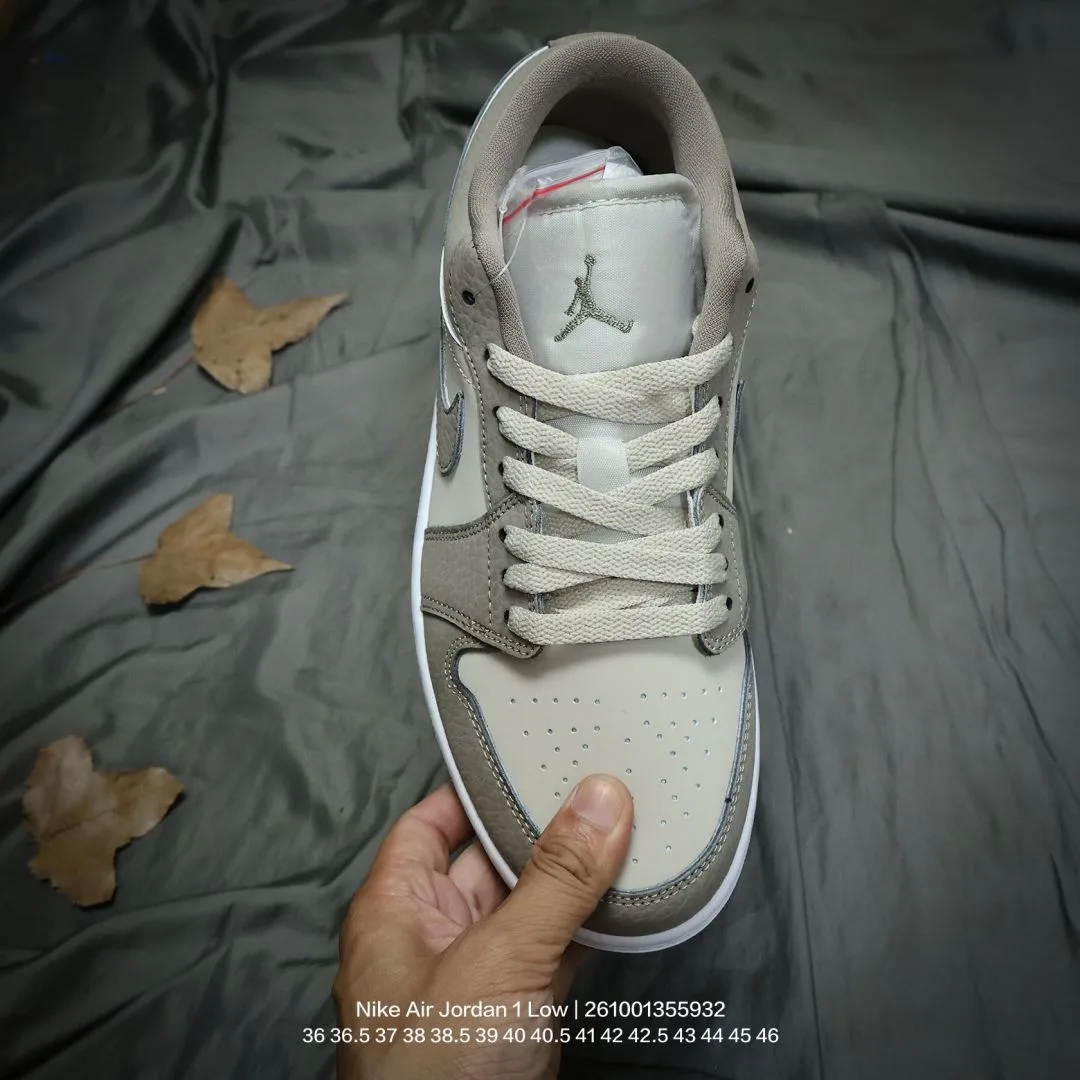 Nike Suede-Look Low-Top Sneakers in Grey · view 3