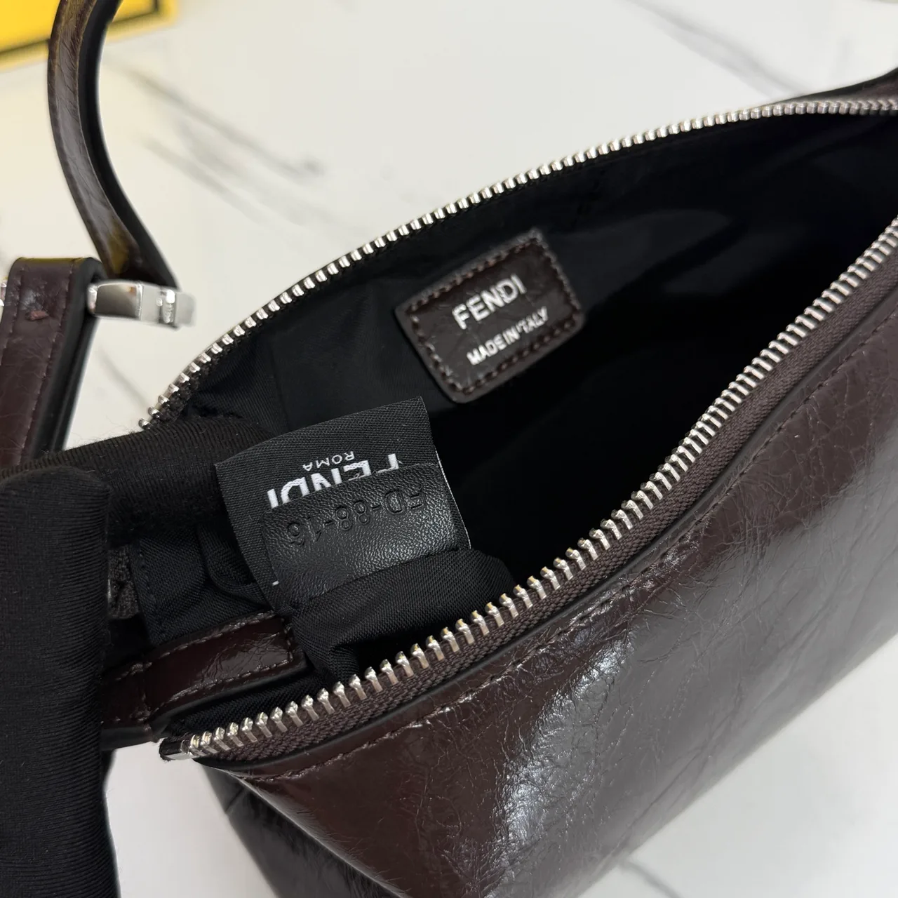 Fendi Baguette Cowhide Smooth Hobo Bag in Brown · view 8