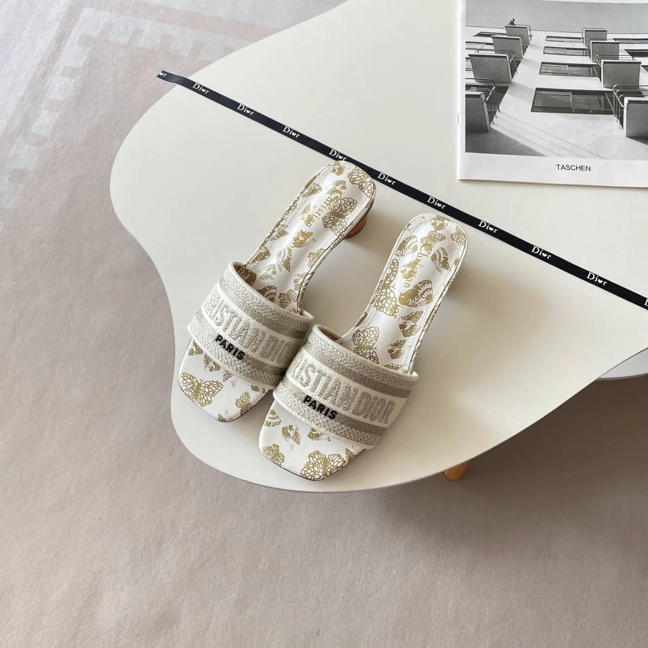 Dior Heeled Mules in White · view 2