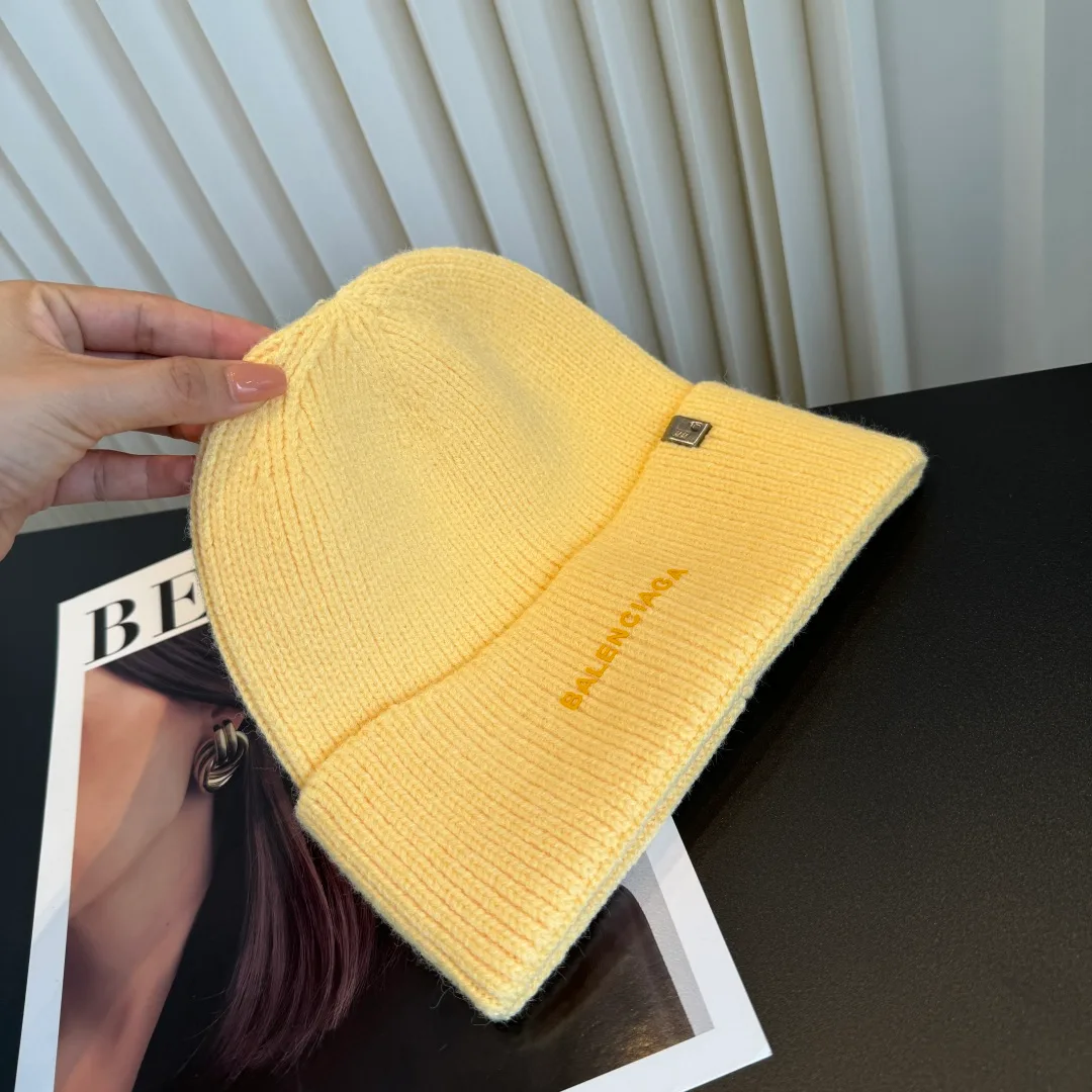 Balenciaga Knit Beanie in Yellow · view 8