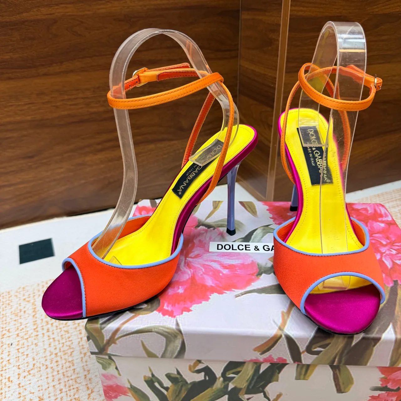 Dolce & Gabbana Heeled Sandals in Orange · view 7