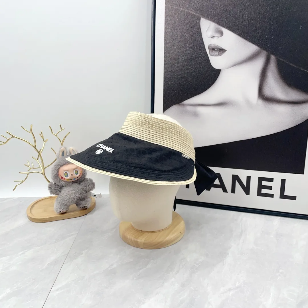 Chanel Woven Sun Visor in Black · view 5