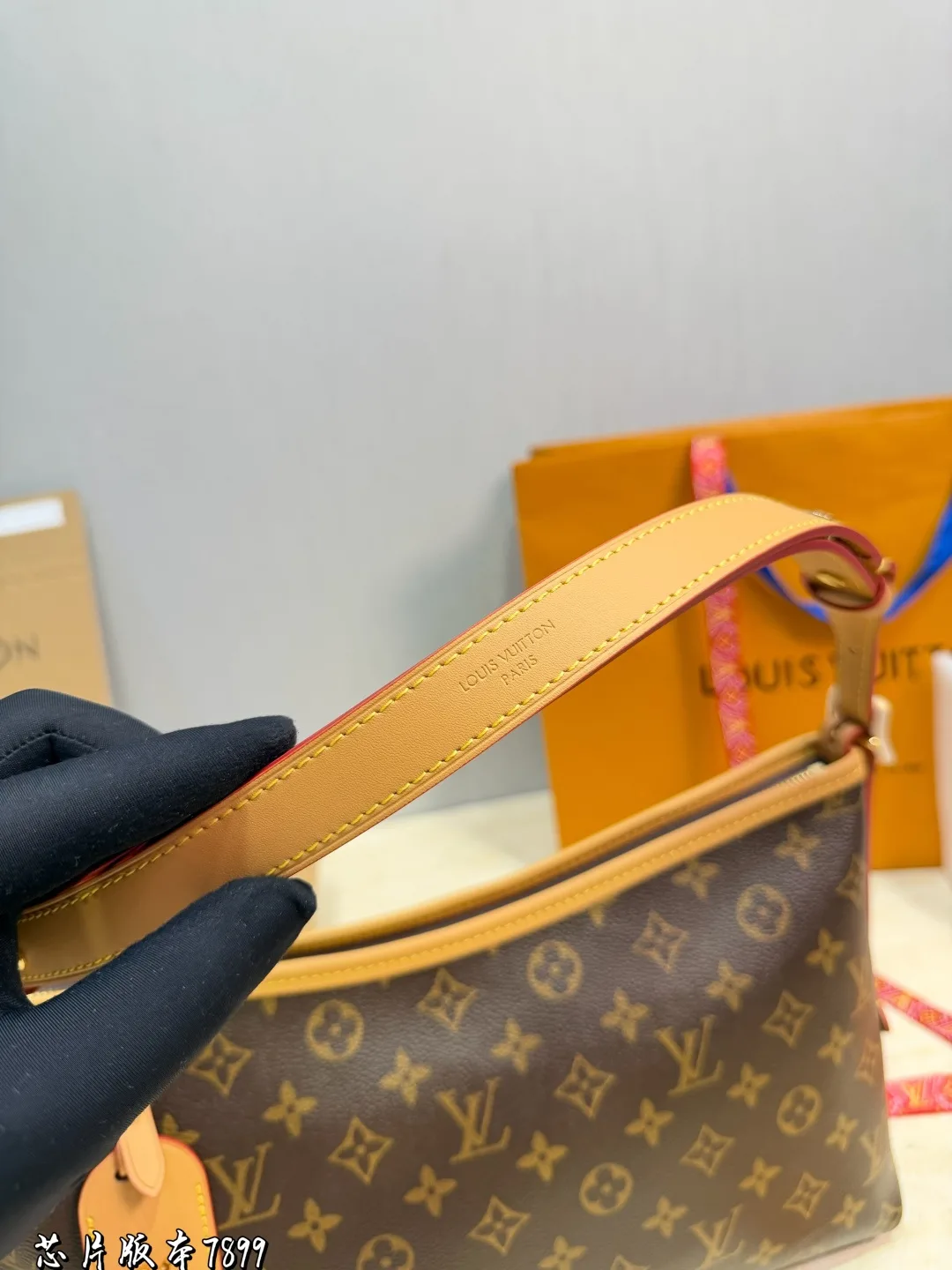 Louis Vuitton Cowhide Canvas Carryall Shoulder Bag in Brown · view 5