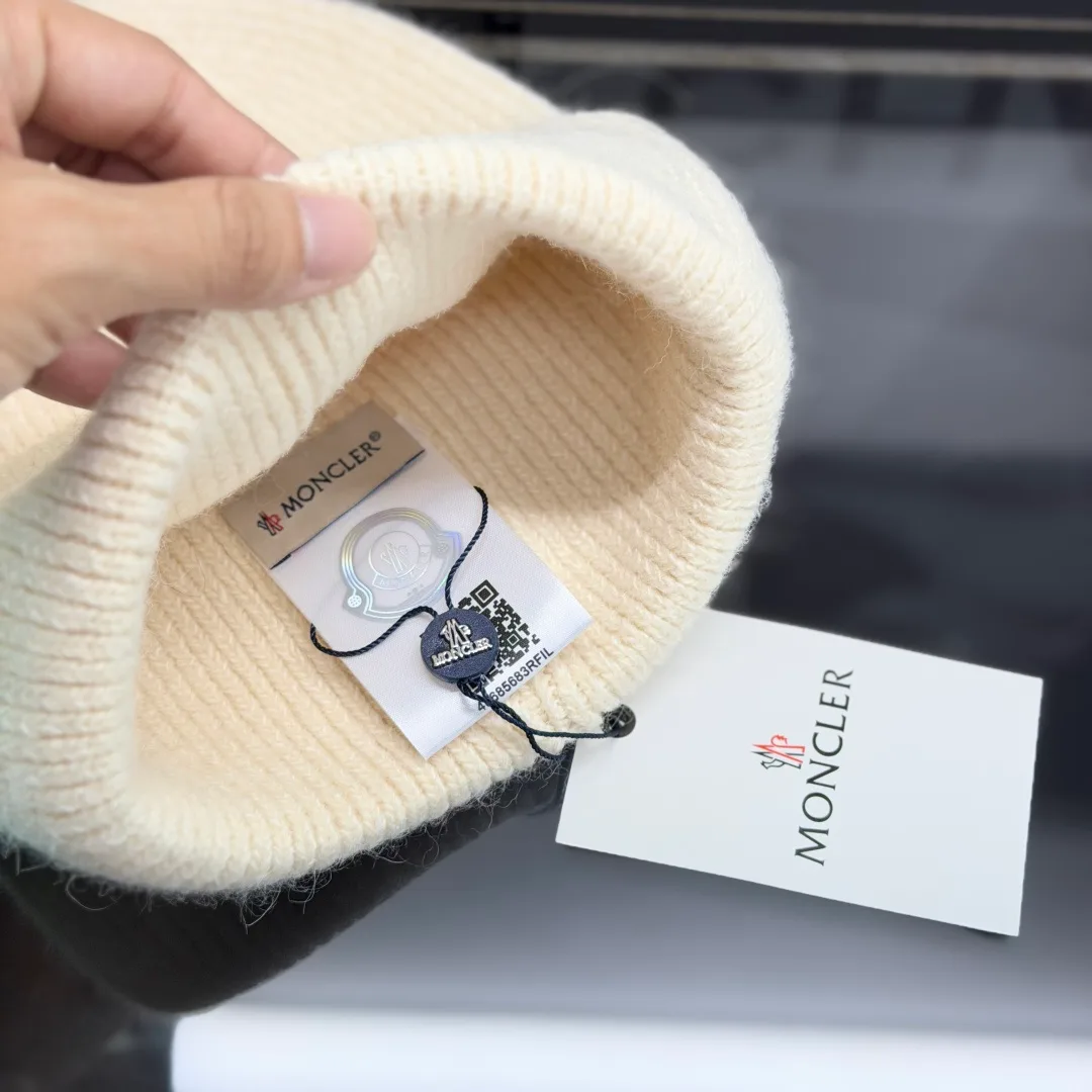 Moncler Beanie in White · view 7