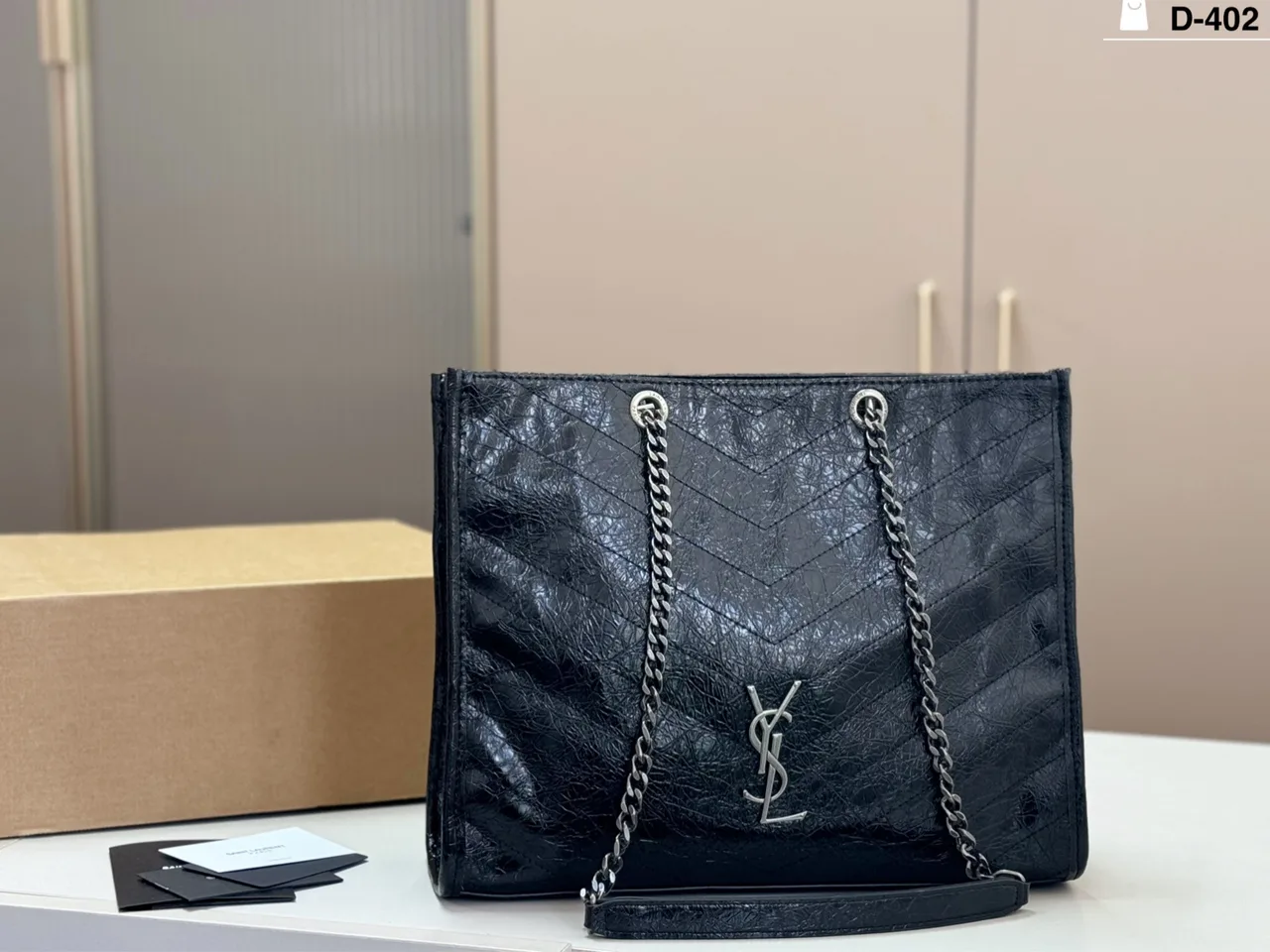 Saint Laurent Sheepskin Crossbody Bag in Black · view 1