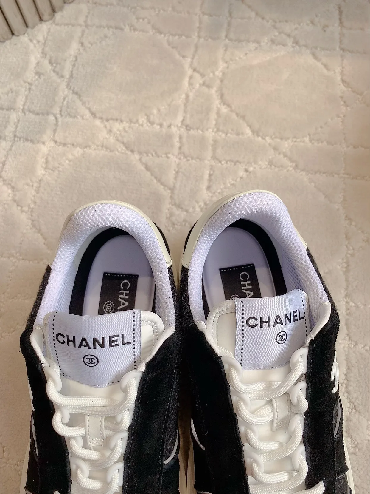 Chanel Cowhide Sneakers in Black · view 6