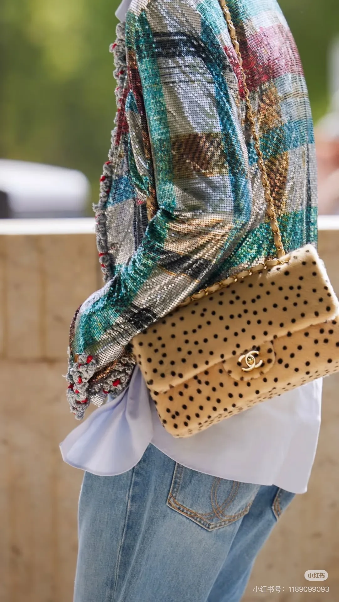 Chanel Flap Shoulder Bag in Cream · view 2