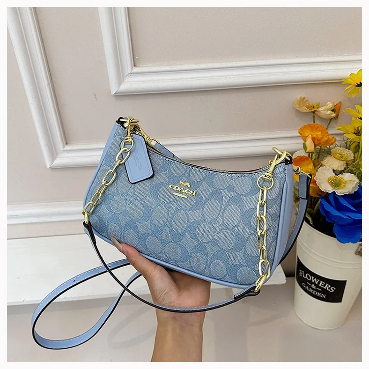 Coach 6921 Shoulder Bag in Black & Pink & Blue & Green & White & Beige & Brown · view 4