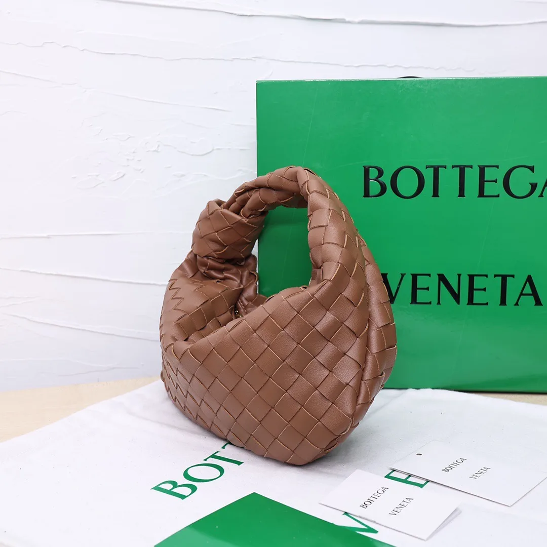 Bottega Veneta Sheepskin Woven Hobo Bag in Brown · view 2