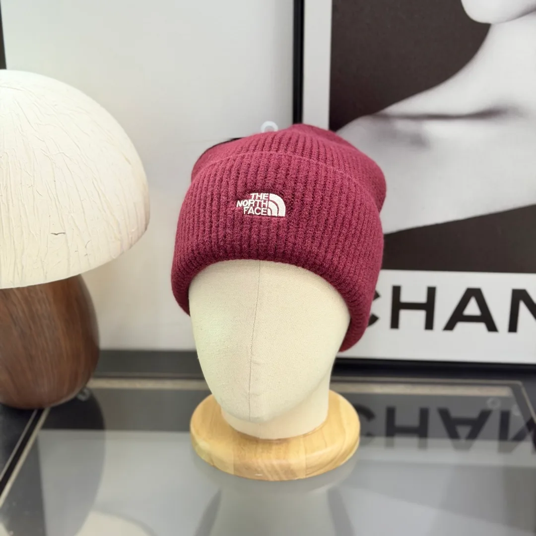 The North Face Beanie in Burgundy & Black & Grey & White & Beige · view 3