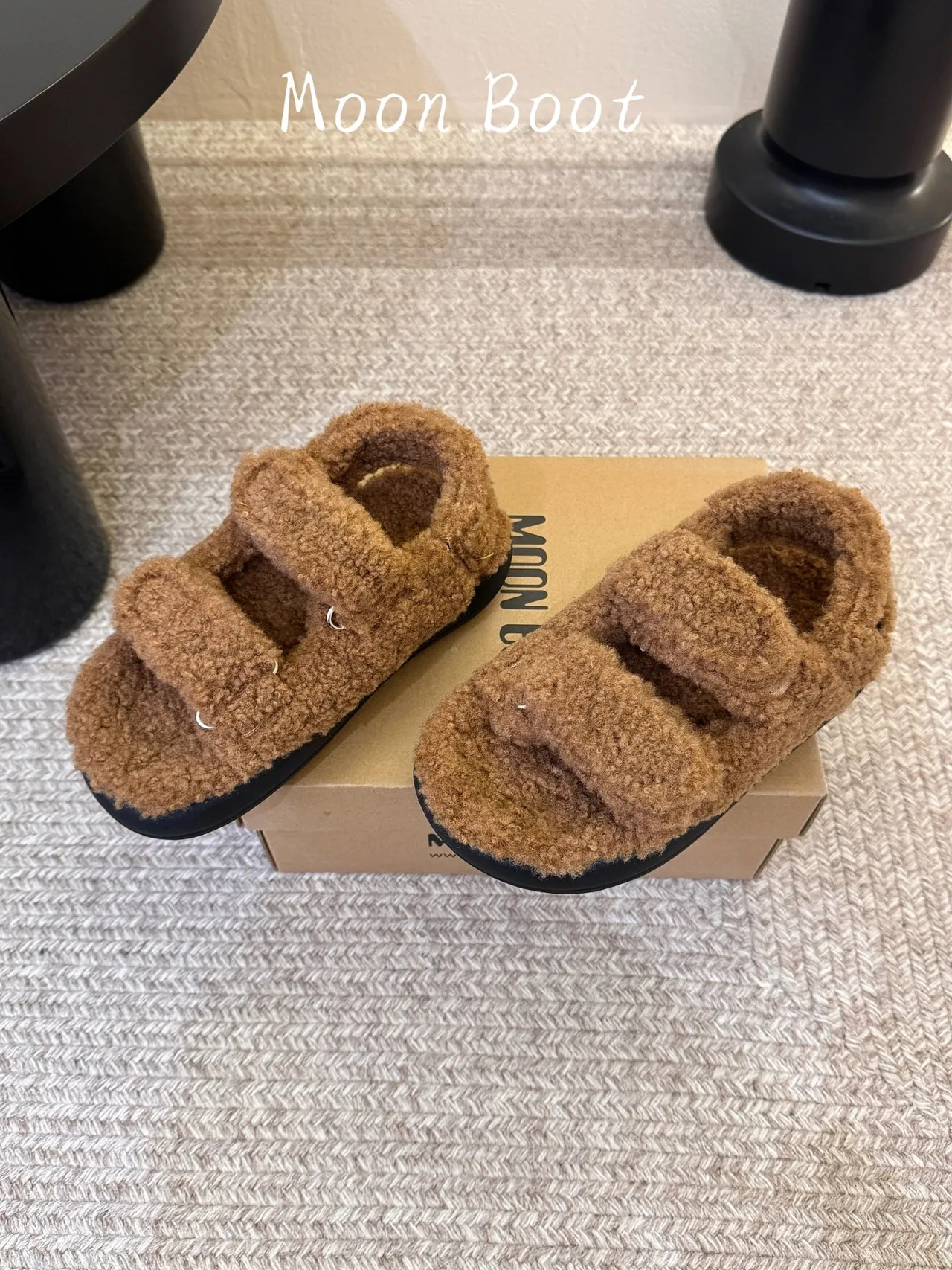 Teddy Double-Strap Sandals in Brown · view 4