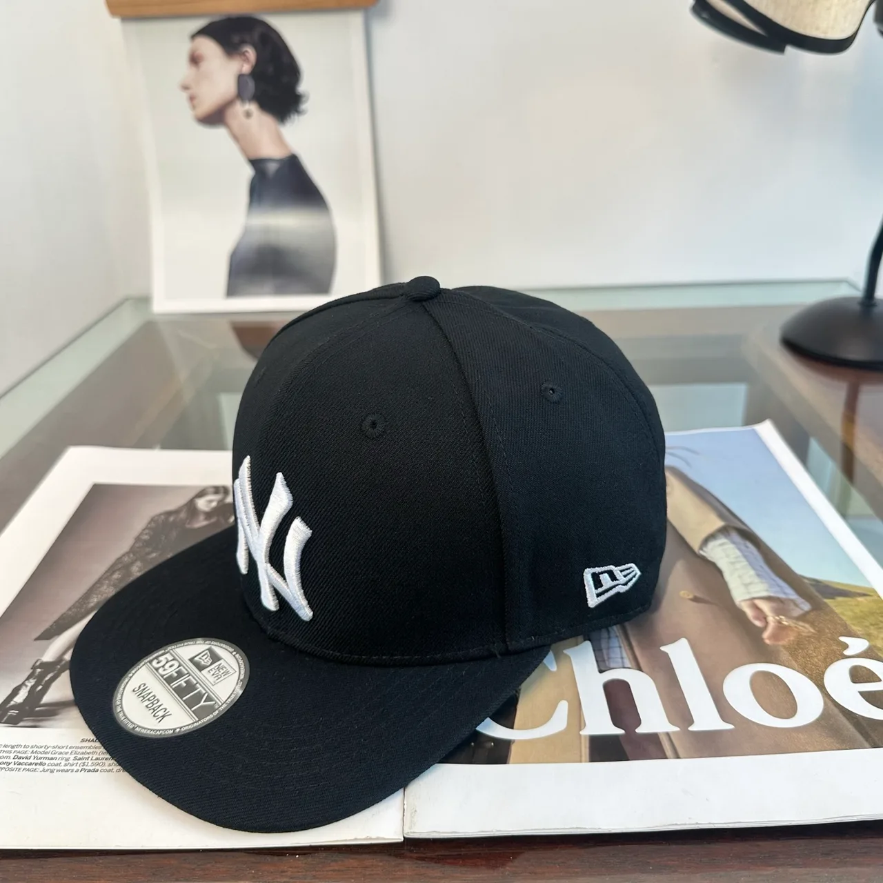 New Era NY Cap in Black & Grey & Green & Red · view 4