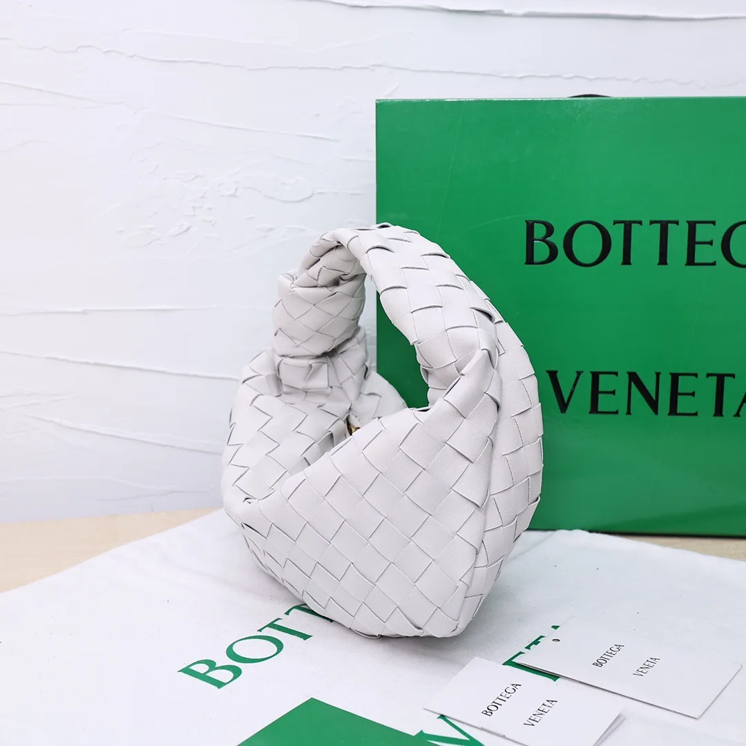 Bottega Veneta Sheepskin Woven Hobo Bag in White · view 2