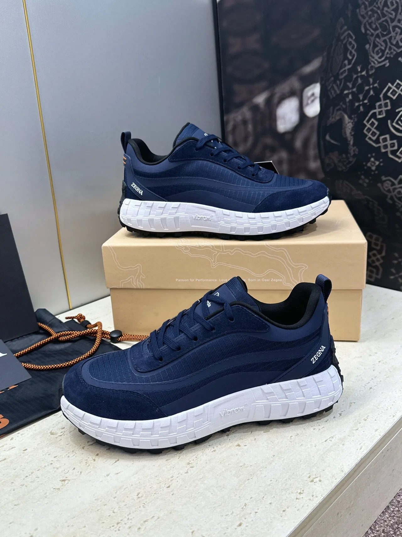 Zegna Sneakers in Blue · view 4