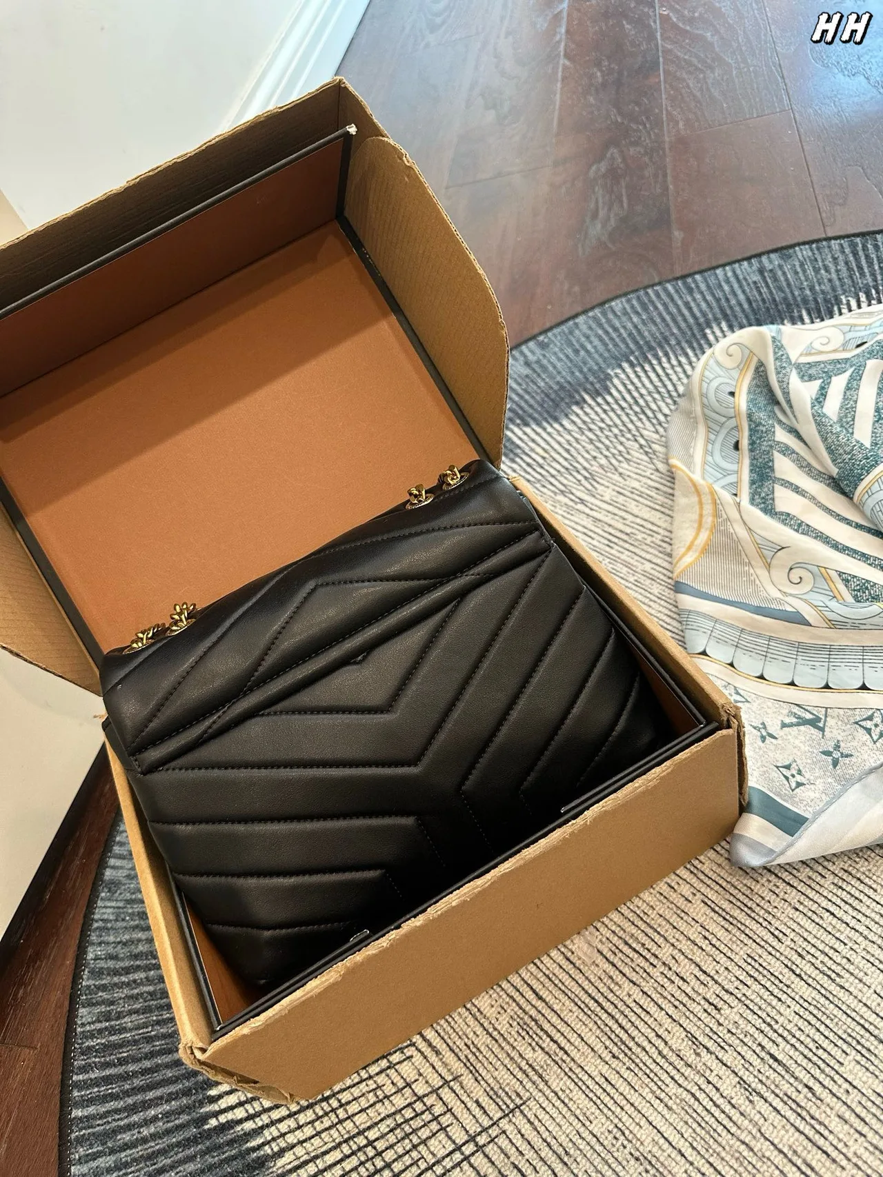 Saint Laurent Quilted Crossbody Bag in Black · view 4