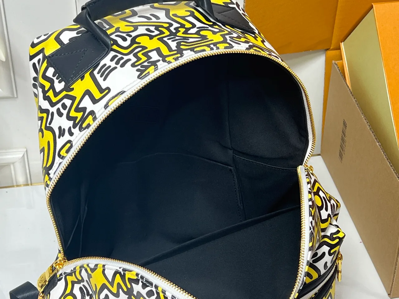 Louis Vuitton Cowhide Canvas Graphic Backpack in White · view 8