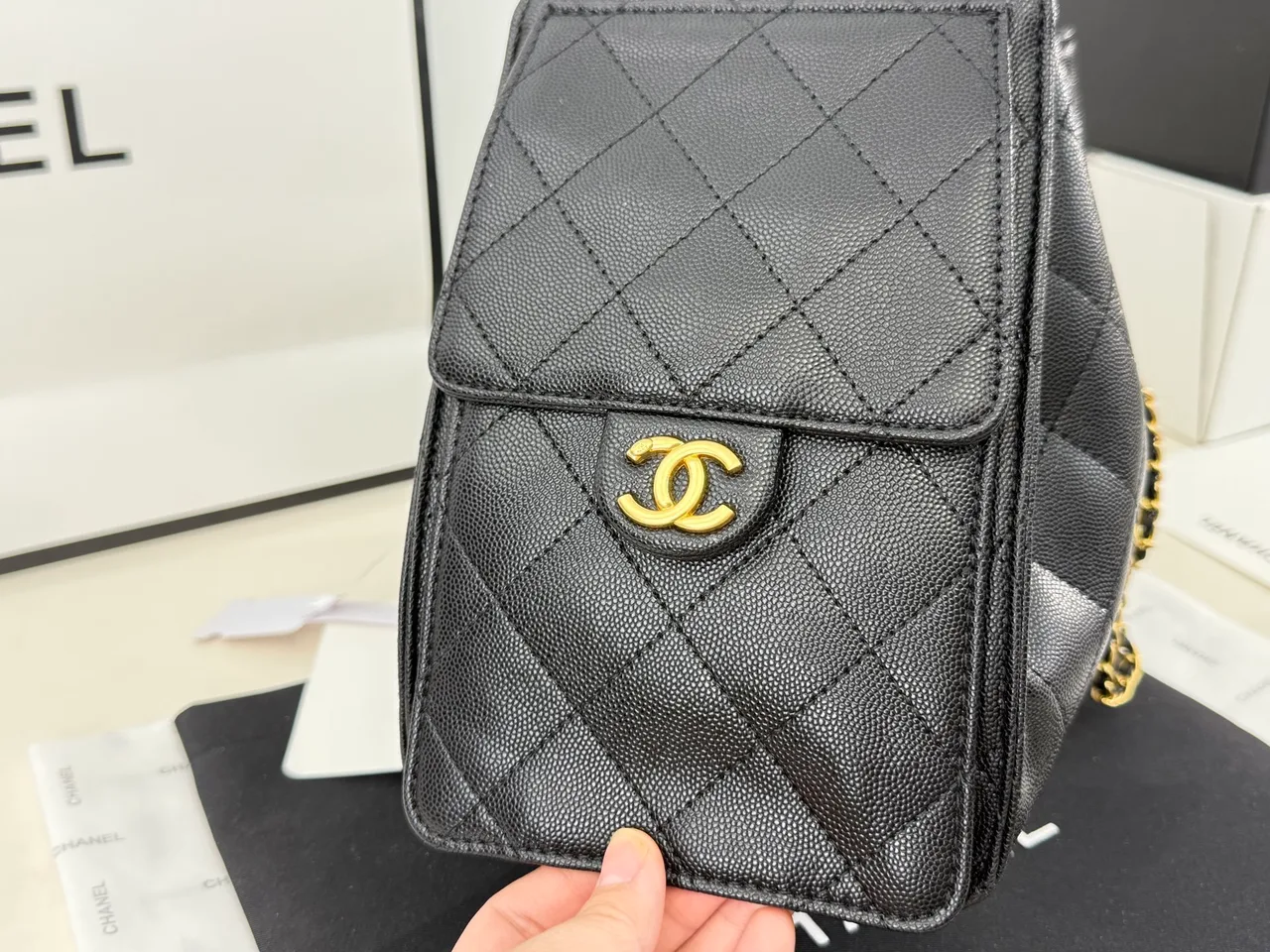 Chanel Bucket Bag in Black · view 7