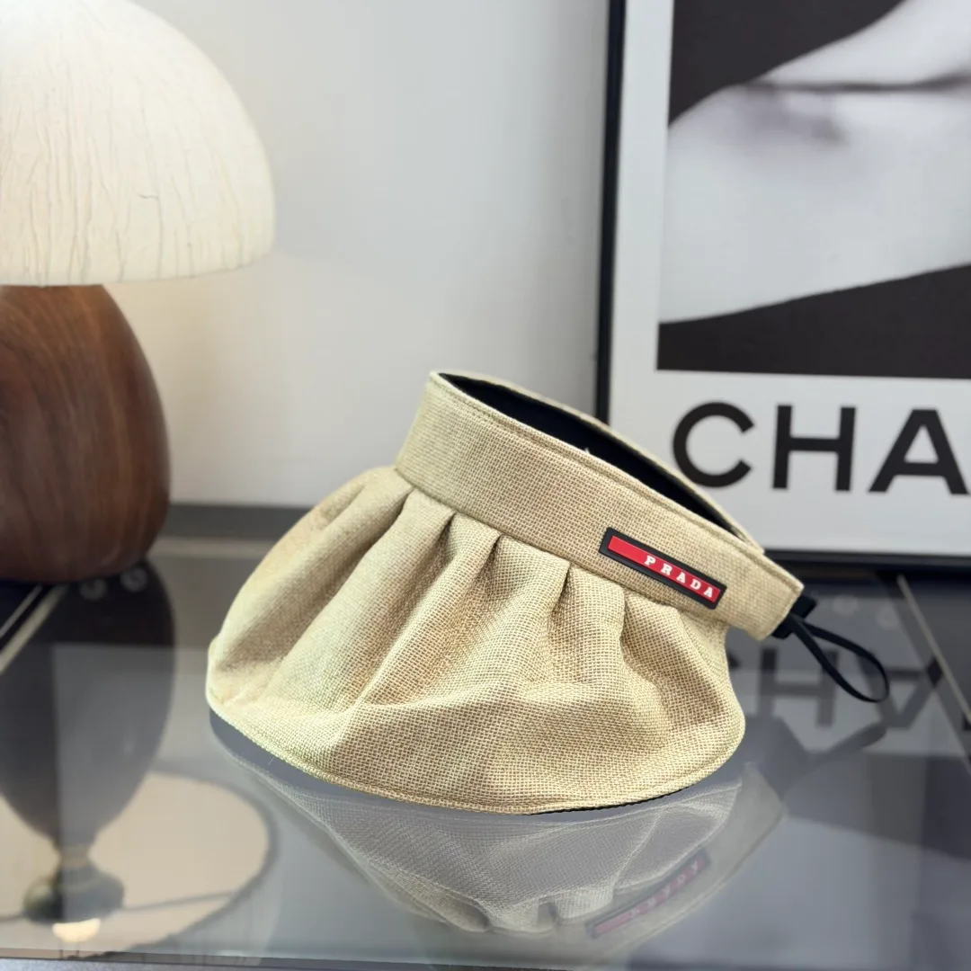 Prada Foldable Sun Visor in Beige · view 1