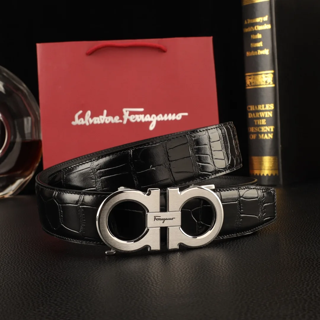 Ferragamo Gancini automatic belt in Black · view 4
