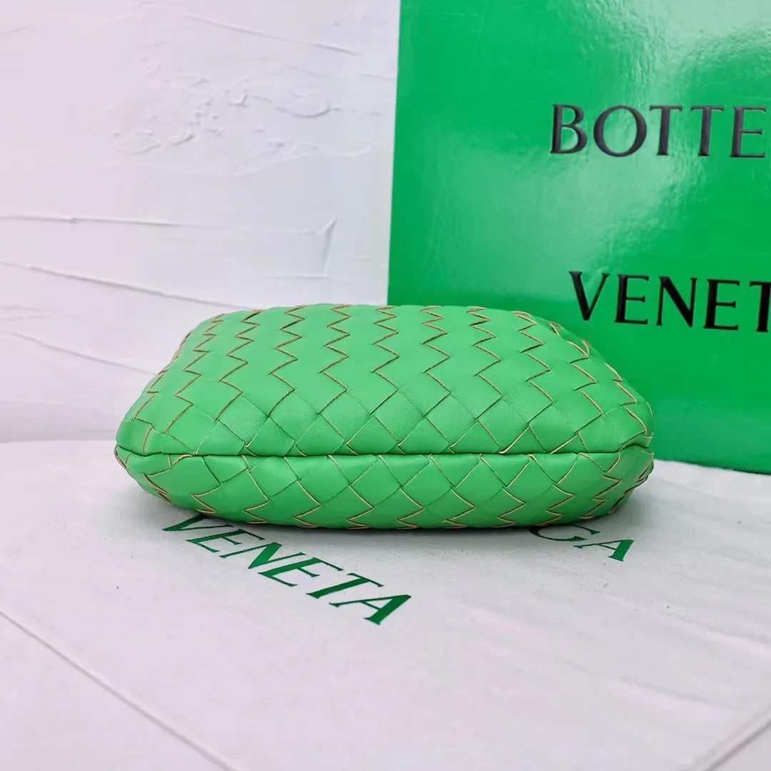 Bottega Veneta Sheepskin Woven Hobo Bag in Green · view 6