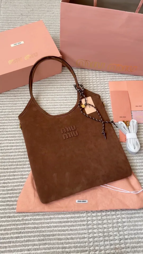 Miu Miu Ivy Tote in Brown / Tan · view 3