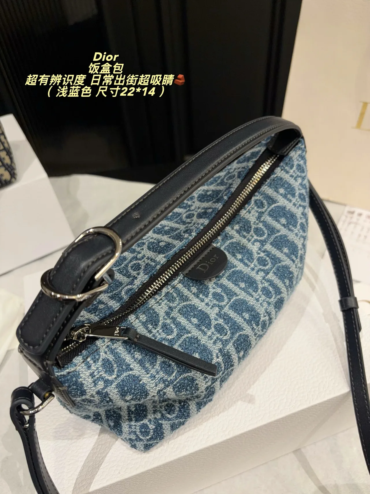 Dior Canvas Hobo Bag in Blue · view 4