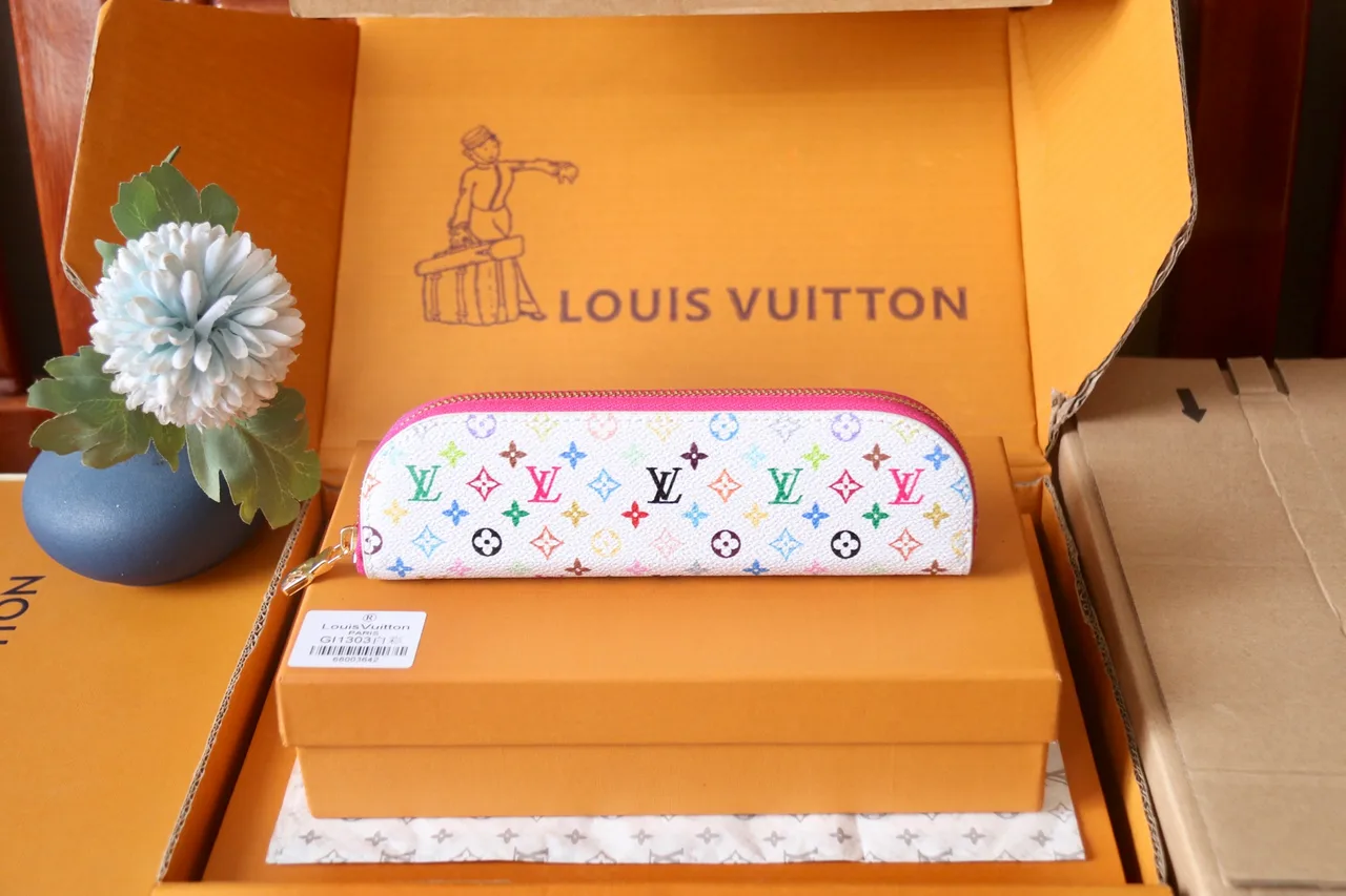 Louis Vuitton Canvas Smooth Pencil Case in White · view 2