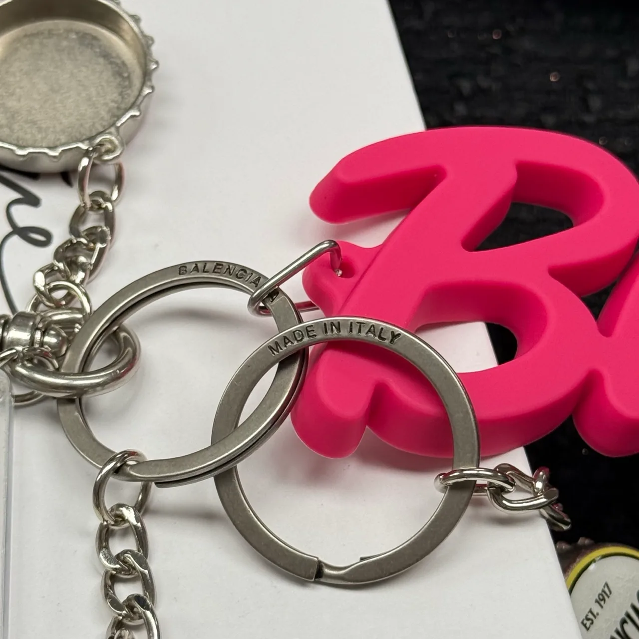 Balenciaga Rodeo Key Charm in Pink · view 5