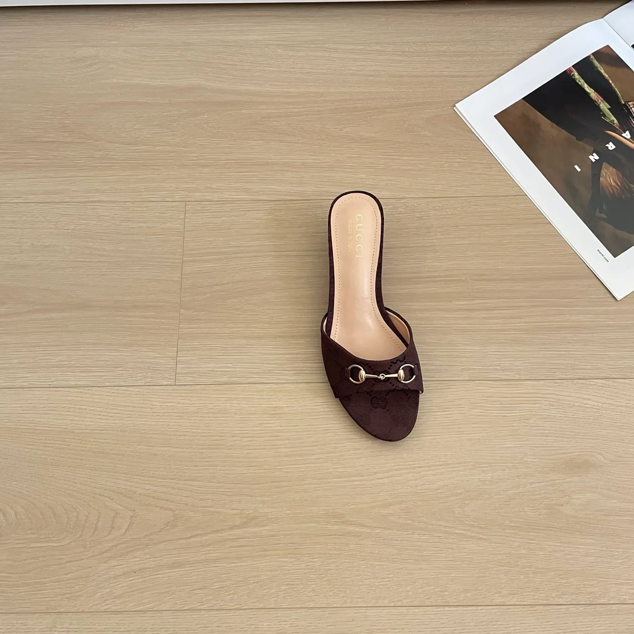 Gucci Canvas Mules in Brown · view 7
