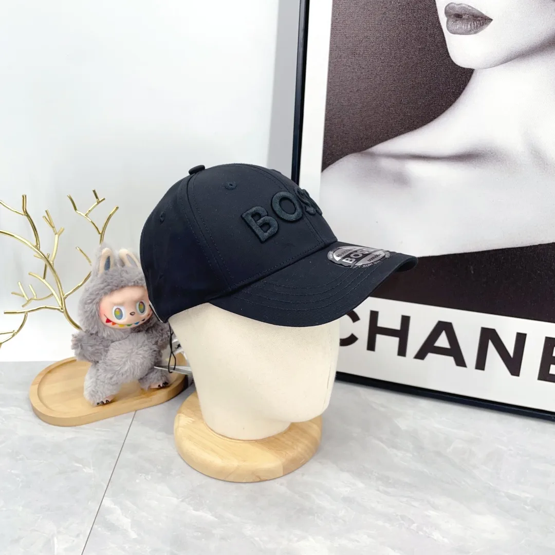 Boss Embroidered Baseball Cap in Black · view 4