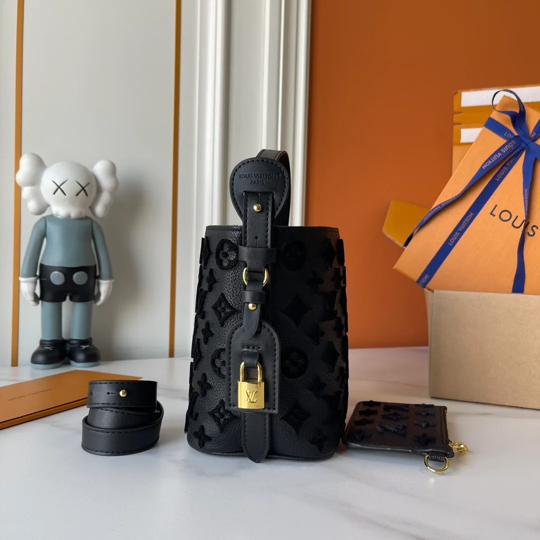 Louis Vuitton Cowhide All In BB Bucket Bag in Black · view 7