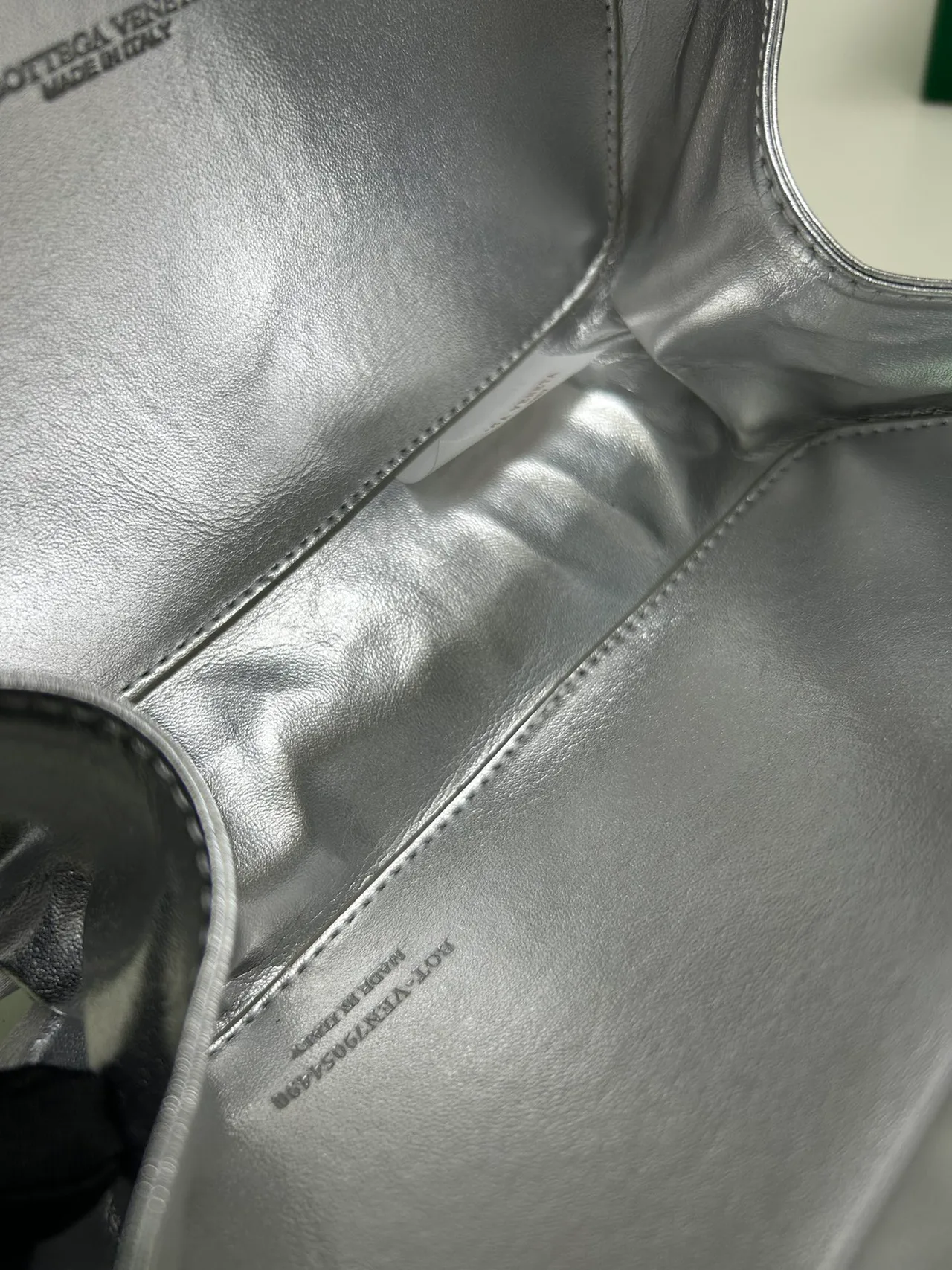 Bottega Veneta Woven Knot Clutch in Silver · view 8
