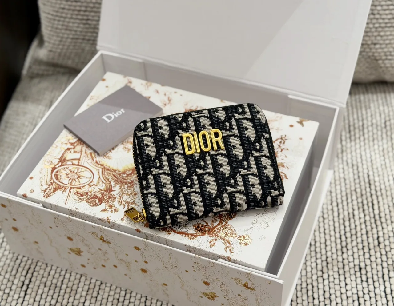 Dior Zip Wallet in Pink & Red & White & Beige & Black & Grey & Blue · view 8
